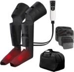 Leg Air Compression Massager for Foot Heat, Air Compression Calf Massage and Thigh Massage, Handheld Controller 3 Intensities 3 Modes (with 4 Extensions and Portable Bag), Gifts for Women - Image 2