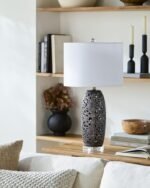 Mark&Day Table Lamps, Olga Traditional Bedside Table Lamp for Nightstand Bedroom, Living Room or Office (27" H x 14" W x 14" D) - Image 2