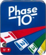Mattel Games Phase 10 Card Game with Color Blind Accessible Deck in Storage & Travel Tin for Kids, Adults & Families (Amazon Exclusive) - Image 2