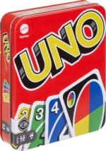 Mattel Games UNO Card Game in Travel & Storage Tin for Kid, Adult & Family Nights & Parties, Color Blind Accessible & Customizable Deck (Amazon Exclusive) - Image 2