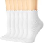 Mcool Mary Womens Ruffle Socks, Cute Ankle Winter Warm Knit Cotton Frilly Sock 6 Pack - Image 2