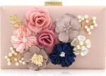 Milisente Evening Bag for Women, Flower Wedding Evening Clutch Purse Bride Floral Clutch Bag - Image 2