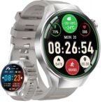 Military Tactical Smart Watch for Men,1.75" Large Crystal Clear HD AMOLED Touchscreen Smartwatches for Android iOS,Fitness Tracker with 110+Sport Modes/Heart Rate/Sleep Monitor (Silver) - Image 2