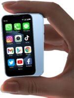 Mini Phone Unlocked World's Smallest 3.0" HD Touch Screen Mini Smartphone Android Compact Mobile Phone for Kids &Students Cell Phone wih Quad-Core Dual SIM Face lD2GB+16GB Blue - Image 2