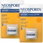 Neosporin Lip Health Overnight Renewal Therapy White Petrolatum Lip Protectant/Moisturizer to Nourish & Repair Dry Lips, Helps Relieve, Prevent & Protect Chapped Lips, 0.27 oz, 2 Pack - Image 2
