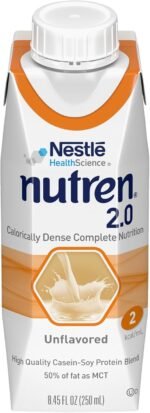 Nutren (2.0 kcal/mL) Calorically-Dense Tube Feeding Formula, Unflavored, 8.45 Fl Oz or 250 mL (Pack of 24) - Image 2