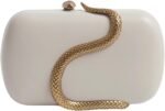 PU Leather Wedding Evening Bag Formal Clutch Purse for Women with Snake - Image 2