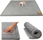 Premium Baby Playmat for Floor 60" x 80" Dark Gray – Cloudsoft Coral Velvet Memory Foam Rug for Crawling – Non-Slip, Water-Resistant, Non-Toxic, Easy-Care Muscle Mat – Thick Play Mat for Baby - Image 2