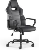 STAPLES Emerge Vector Luxura Faux Leather Gaming Chair, Black & Gray (61108) - Image 2