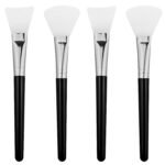 Silicone Face Mask Brush Applicator Set - Black, 4 Pcs with 2 Styles for Facial Mud, Clay Mask, DIY, Modeling Mask, Body Lotion, and BB CC Cream - Image 2