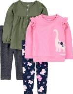 Simple Joys by Carter's girls 4-piece Playwear Set - Image 2