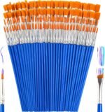 Small Paint Brushes Bulk, 160 Pcs Flat Tip Round Acrylic Paint Brushes for Kids Classroom Acrylic Watercolor Canvas Face Painting Touch Up - Image 2