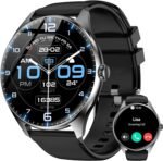 Smart Watches for Men Women, 1.43" AMOLED Display Smartwatch with 7-Day Battery, 120+ Sport Modes, Bluetooth Calls, Heart Rate/Sleep Monitor, IP68 Waterproof for iPhone Android Compatible (Black) - Image 2