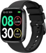 Smart Watches for Men/Women, 1.75" Bluetooth Call, AI Voice Smartwatch, 24/7 Heart Rate Monitor, Blood Pressure/SpO2/Sleep Tracker, IP68 Waterproof, 100+ Sports Fitness Tracker for Android iOS Black - Image 2