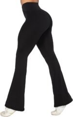 Sunzel Womens Flare Leggings No Front Seam Flare Yoga Pants with Tummy Control Crossover High Waist - 28" / 30" / 32" / 34" - Image 2