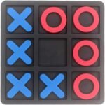 Tic Tac Toe Board Game,Tic Tac Toe Family Game, Classic Board Game, Classical Family Board Game,Children's Tic Tac Toe Game, Plastic tic tac Toe Game, Board Size 15 X 15 cm - Image 2