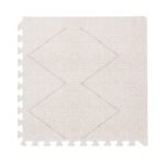 Toddlekind Playmat - Premium Foam Playmat, 4 x 6 feet, 6 Tile Extra Thick Foam Floor Puzzle Mat for Babies/Toddlers Stylish, Non-Toxic, Odorless. Perfect for Tummy Time & Play. 0m+ (Off White) - Image 2