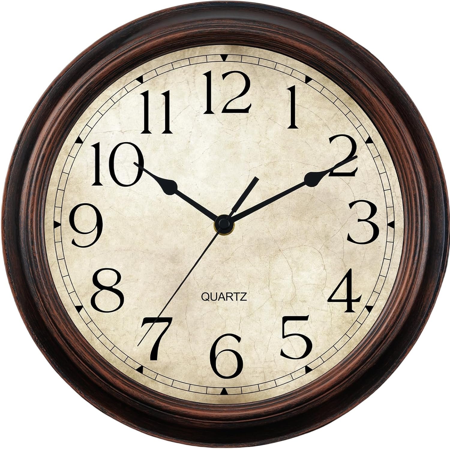 Wall Clock Battery Operated Vintage Silent Non-Ticking Analog Wall Clocks 8.5 Inch Small Retro Clock Decorative for Kitchen Bathroom Bedroom Home Office (Bronze) - Image 2