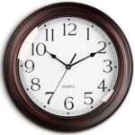 Wall Clocks Battery Operated Silent Non-Ticking Wall Clock 8.5 Inch Small Vintage Retro Rustic Style Decorative for Kitchen Living Room Home Office (Bronze) - Image 2