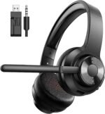 Wireless Headset with Mic for Work, Bluetooth 5.4 Office Headset with AI Noise Cancelling, USB A/C Dongle & Mic Mute for Computer Laptop PC, Lightweight Design for Call Center - Image 2
