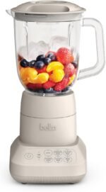 bella 10 Speed Countertop Blender, Juicer & Smoothie Maker, Fits-anywhere™ Kitchenware, Slim Flip & Store Design, Dishwasher Safe 48oz Capacity Pitcher & Lid, Stainless Steel Blade, 450 Watt, Oatmilk - Image 2