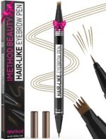 iMethod Microblading Eyebrow Pen - Eyebrow Pencil Magical 2-in-1 Dual-Ended Eye Brow Pencils for Women with 4-Fork-Tip & Precise Brush-Tip Create Natural Hair-Like Brows, Last All-Day, Light Brown - Image 2