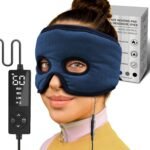 sticro Moist Heat Sinus Mask for Sinus Pressure Relief, 3 Heat & 5 Timer Settings Heated Eye Mask with Eye Holes, Thermo Therapy for Sinusitis, Migraine, Tension Headache, TMJ Relief - Image 2
