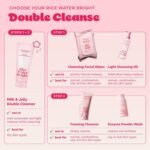 The Face Shop Rice Water Bright Milk & Jelly Double Cleanser, Double Cleansing in Half the Time, 2-in-1 Makeup Remover & Face Wash, Hydrating & Moisturizing, Korean Skin Care, Vegan, 6.4 fl. oz. - Image 9