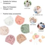 6 PCS Stretchy Baby Turban Hats, Baby Hat with Bows for Girls, Baby Boys Caps, Toddler, Newborn, Infant Hat Unisex - Image 8