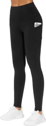 THE GYM PEOPLE Thick High Waist Yoga Pants with Pockets, Tummy Control Workout Running Yoga Leggings for Women - Image 3