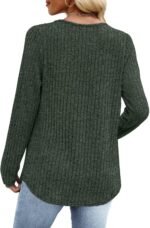 WIHOLL Long Sleeve Shirts for Women V Neck Lightweight Sweaters Casual Tunic Tops Outfits Fall Fashion Clothes 2025 - Image 6