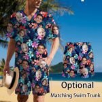Custom Hawaiian Shirt W/Face for Men Personalized Funny Button Down Hawaiian Shirts w/Photo Tropical Beach Shirts - Image 4