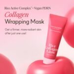 The Face Shop Pink Collagen Wrapping Mask, Peel-Off Facial Mask for Glass Skin, with Vegan PDRN & Rice Extract, Hydrating & Evening Skin Tone, 2.3 fl. oz. - Image 3