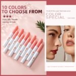 10 Colors Lipstick, Matte Liquid Lip Gloss Set, Tube Red Matte Velvet Tint Stain Set, Natural Ingredients Waterproof & Long Lasting 24 Hours Non-Sticky - Image 6