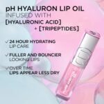 L'Oreal Paris Plump Ambition pH Hyaluron Lip Oil, Color Shifting Lip Tint with 24HR Hydration, Volumizing Shine and Lasting Color, 010 pH Cristal Ice - Image 7