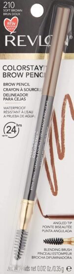 Revlon ColorStay Eyebrow Pencil with Spoolie Brush, Waterproof, Hair-Like Strokes, Stocking Stuffer for Her, 210 Soft Brown, 0.021 oz - Image 10