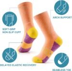 Gonii Women Socks Hiking Running Thick Cushion Athletic Crew Socks 5-Pair - Image 3