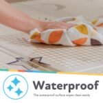 Nuby Reversible Baby Floor Mat, 77" x 58" - Foldable and Lightweight Baby Play Mat for Floor - Easy Storage and Travel - Safari - Image 5