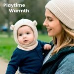 Baby Winter Hat Bear Ears Beanie, Soft Knit Balaclava for Baby Boys & Girls, Warm Infant Toddler Hat for 0–6 Months - Image 6