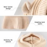 Baby Winter Hat Bear Ears Beanie, Soft Knit Balaclava for Baby Boys & Girls, Warm Infant Toddler Hat for 0–6 Months - Image 7