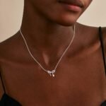 Gold/Silver Necklace For Women,Bow Necklace 14K Gold/Sterling Silver Plated Layered Cute Small Bow Pendant Choker Chain Necklace Dainty Necklaces For Women Gold Jewelry Gift - Image 4