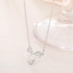 Gold/Silver Necklace For Women,Bow Necklace 14K Gold/Sterling Silver Plated Layered Cute Small Bow Pendant Choker Chain Necklace Dainty Necklaces For Women Gold Jewelry Gift - Image 6