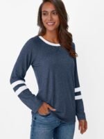 AUTOMET Womens Long Sleeve Shirts Color Block Casual Crewneck Tops Tshirt Basic Tee Fall Fashion Winter Clothing Outfits - Image 4