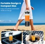 Personal Size Portable Blender for Shakes & Smoothies, 16oz Mini Small Smoothie Blender with On Go Lid & Sip Lid, 26000RPM Rechargeable Cordless Electric Blender for Travel Gym Office - Image 6