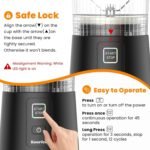 Personal Size Portable Blender for Shakes & Smoothies, 16oz Mini Small Smoothie Blender with On Go Lid & Sip Lid, 26000RPM Rechargeable Cordless Electric Blender for Travel Gym Office - Image 8