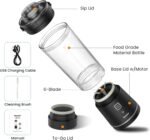 Personal Size Portable Blender for Shakes & Smoothies, 16oz Mini Small Smoothie Blender with On Go Lid & Sip Lid, 26000RPM Rechargeable Cordless Electric Blender for Travel Gym Office - Image 9