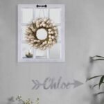 LOSOUR Decorative Wall Mirror-Distressed Wood Windowpane Mirror- Farmhouse Mirrors for Wall with Hanging Hardware for Bedroom Living Room Bathroom Kitchen (１, 18Wx23L) - Image 3