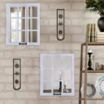 LOSOUR Decorative Wall Mirror-Distressed Wood Windowpane Mirror- Farmhouse Mirrors for Wall with Hanging Hardware for Bedroom Living Room Bathroom Kitchen (１, 18Wx23L) - Image 6