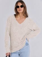 ANRABESS Long Sleeve Shirts for Women V Neck Casual Fall Tops Loose Fit Lightweight Sweaters Tunic Fashion 2025 Clothes - Image 8