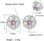 CiNily Flower Earrings,Opal Stud Earrings Sterling Silver or White Gold/Rose Gold Plated Ladies Flower Stud Earrings Cute Unique Earrings for Girls - Image 4